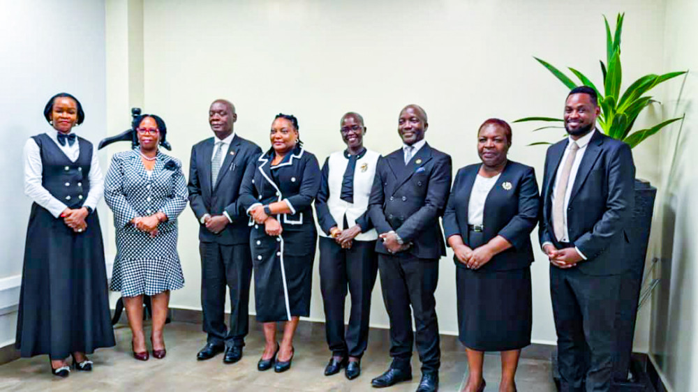 Members of the Leadership Code Tribunal Collaboration pay courtesy call on Principal Judge